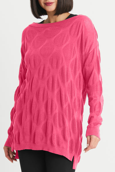 Pima Cotton Jacquard Boatneck Sweater