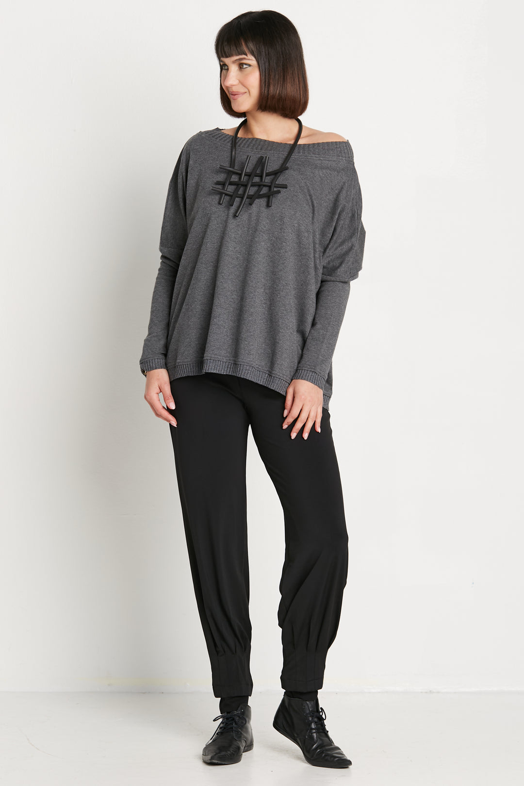 Pima Cotton Ribbed Off The Shoulder Tee