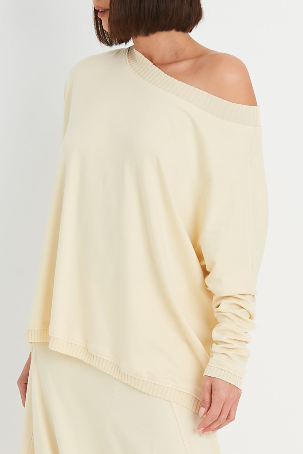 Pima Cotton Off The Shoulder Tee