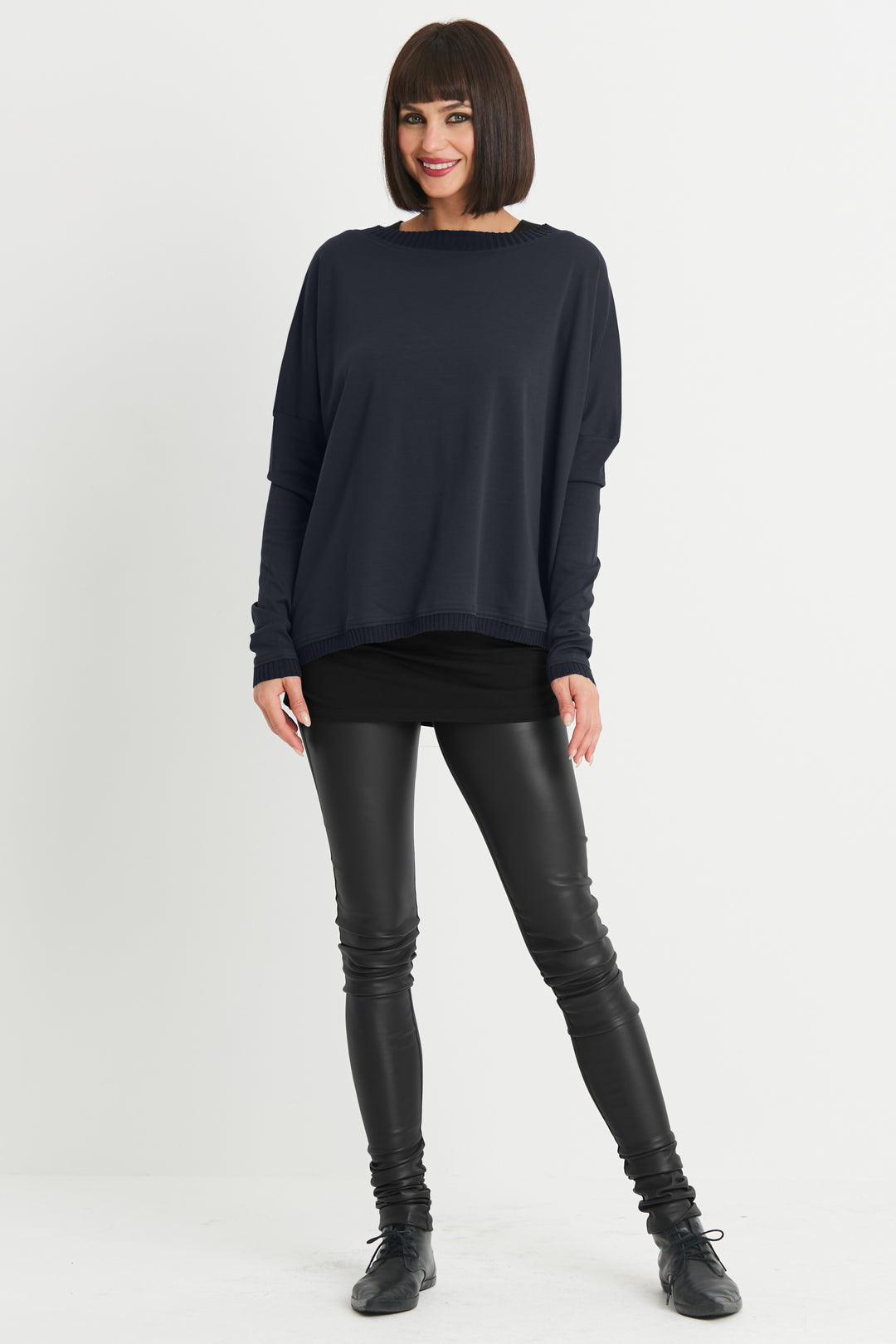 Pima Cotton Ribbed Off The Shoulder Tee