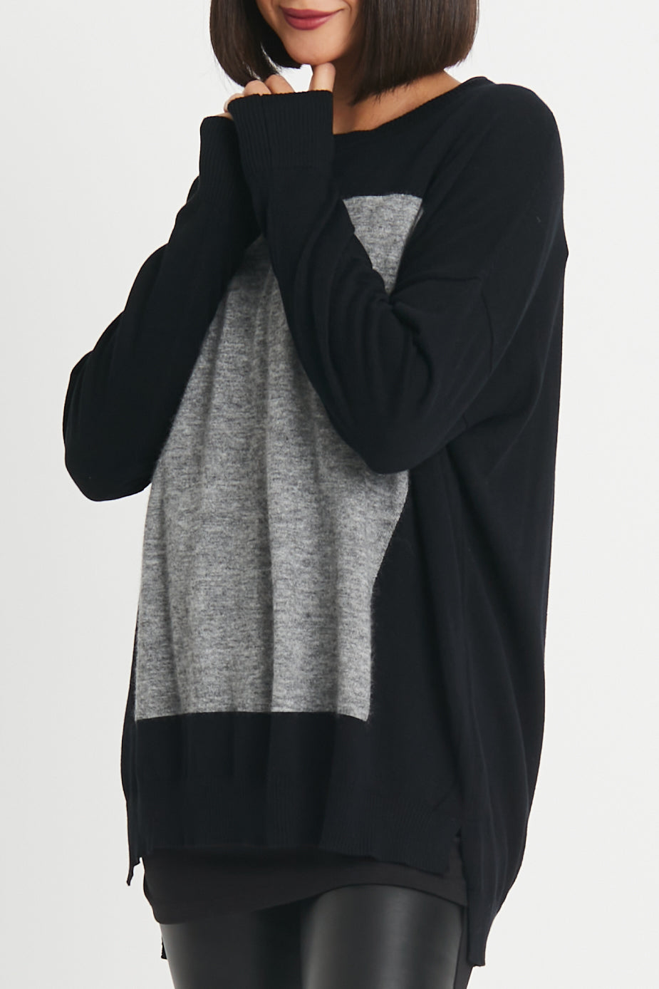 Pima Cotton Squared Crewneck Sweater