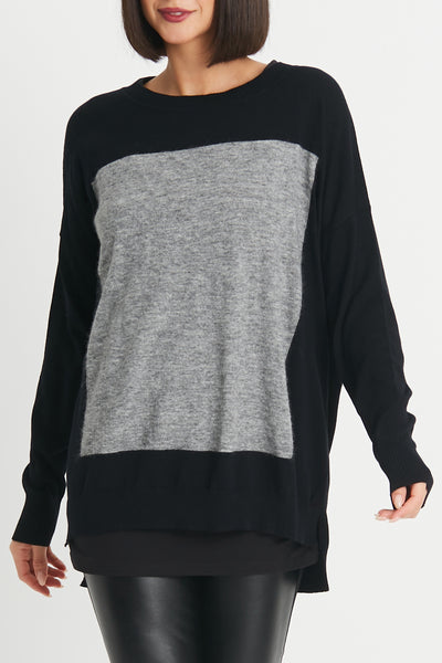 Pima Cotton Squared Crewneck Sweater