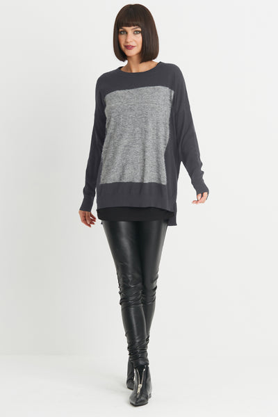 Pima Cotton Squared Crewneck Sweater