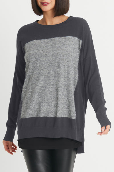 Pima Cotton Squared Crewneck Sweater
