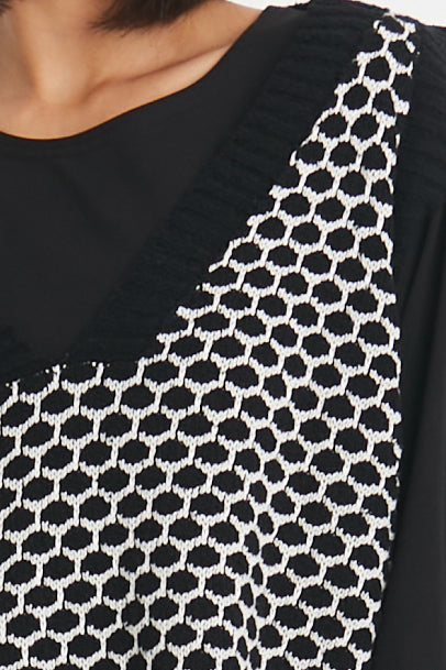 Cotton Bee Hive Sweater Vest