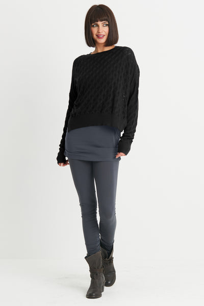 Pima Cotton Diamond Weave Crewneck Sweater