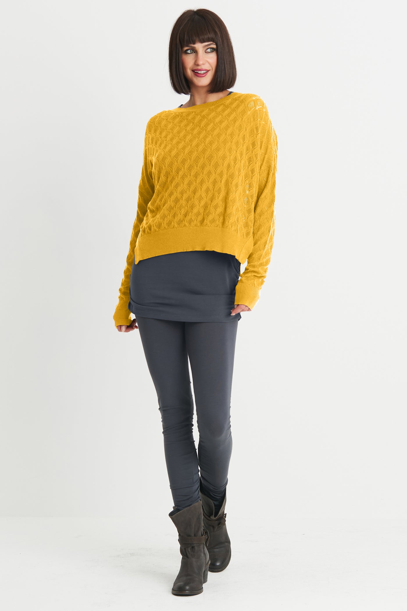 Pima Cotton Diamond Weave Crewneck Sweater