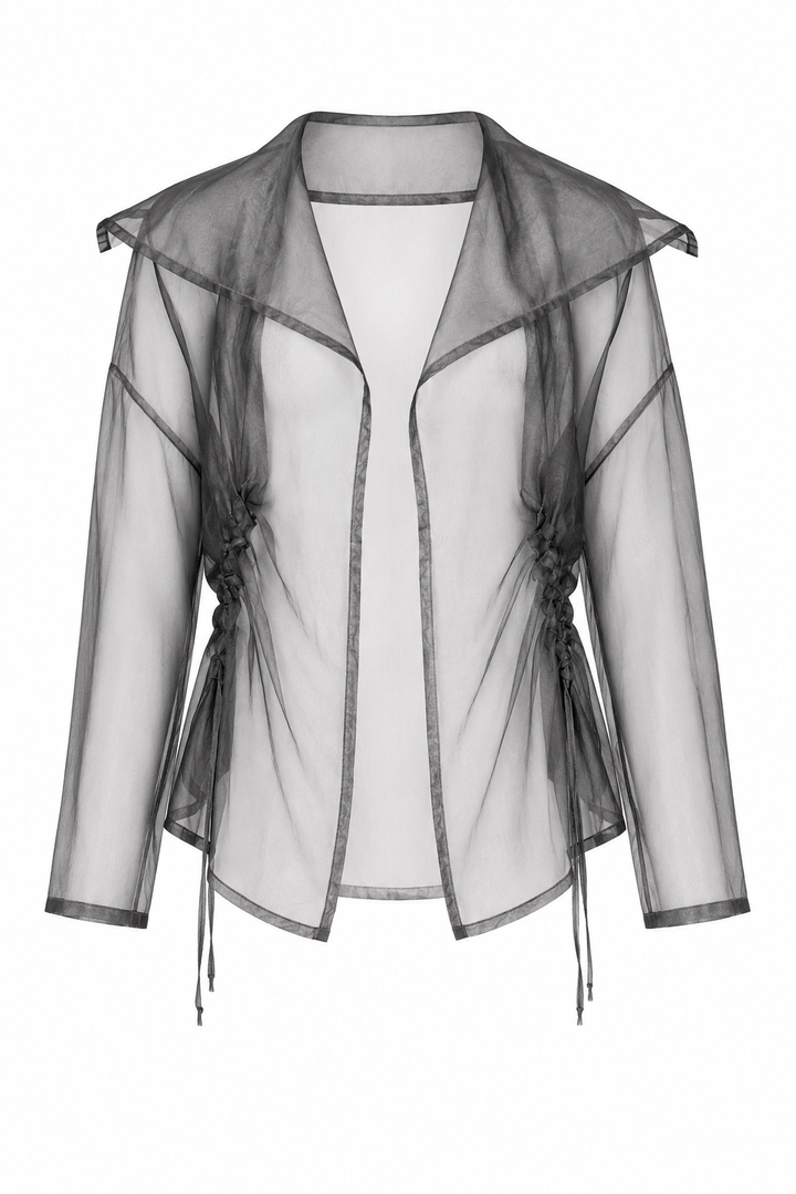 Organza Drawstring Jacket - Lava