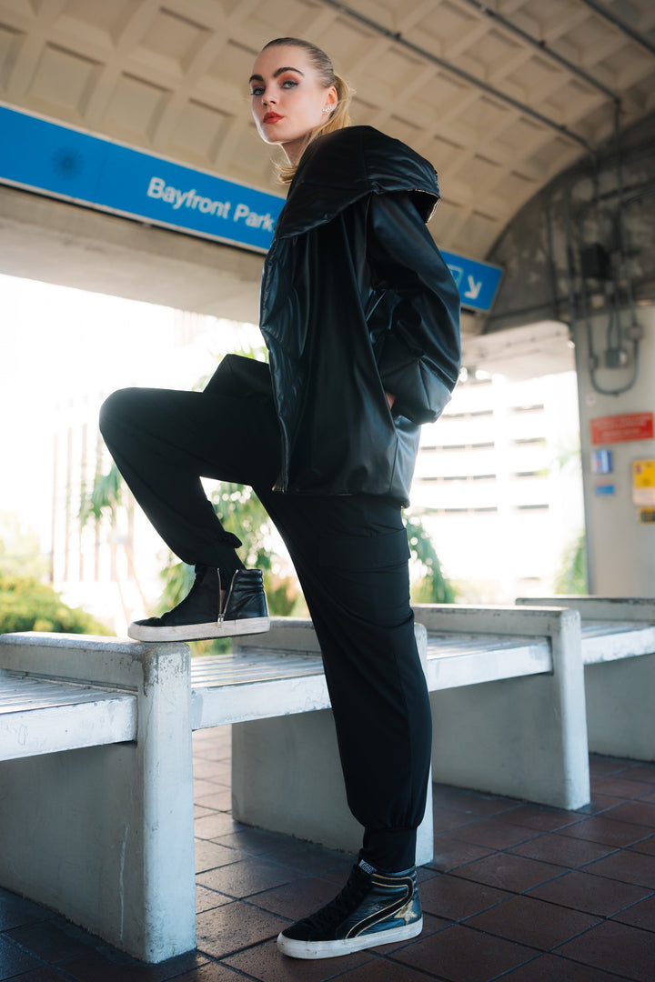 Vegan Leather Puff Jacket