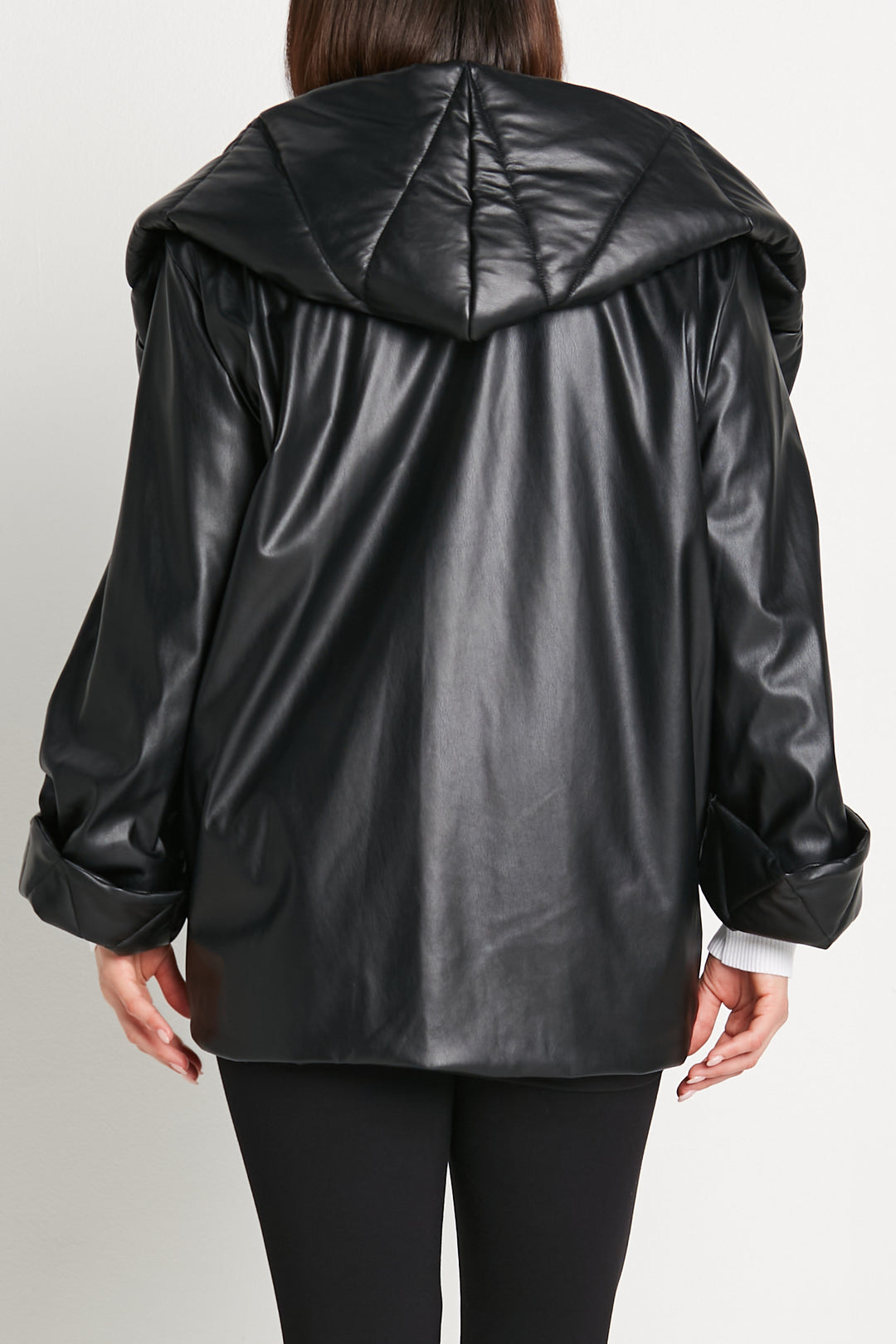 Vegan Leather Puff Jacket