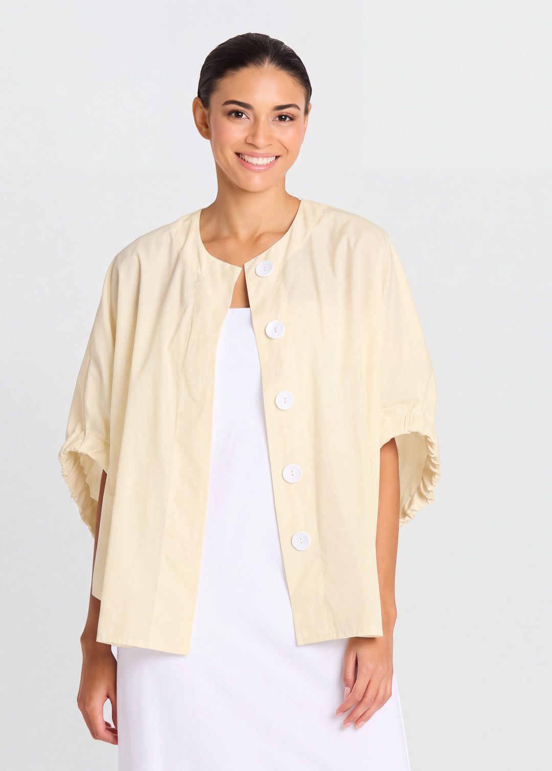 Women's Nylon Ms. Maisel Jacket in Butter by PLANET