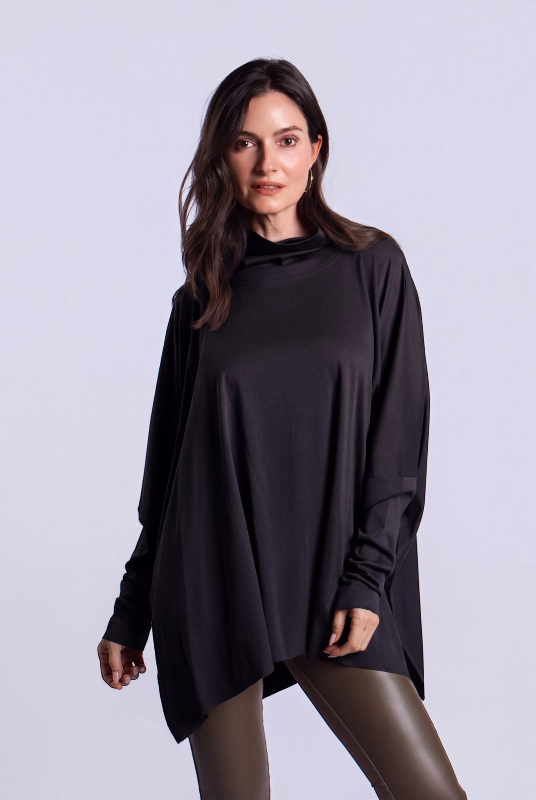 Pima Cotton Swing Turtle Tee - Black