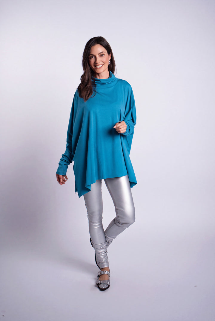 Pima Cotton Swing Turtle Tee - Lake