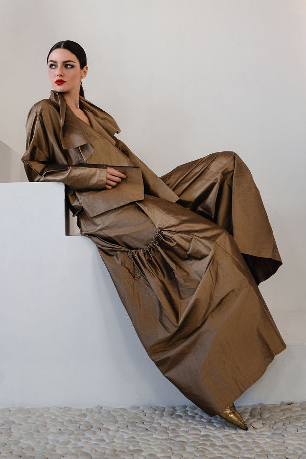 Holiday Dupioni Silk Big Pocket Pants