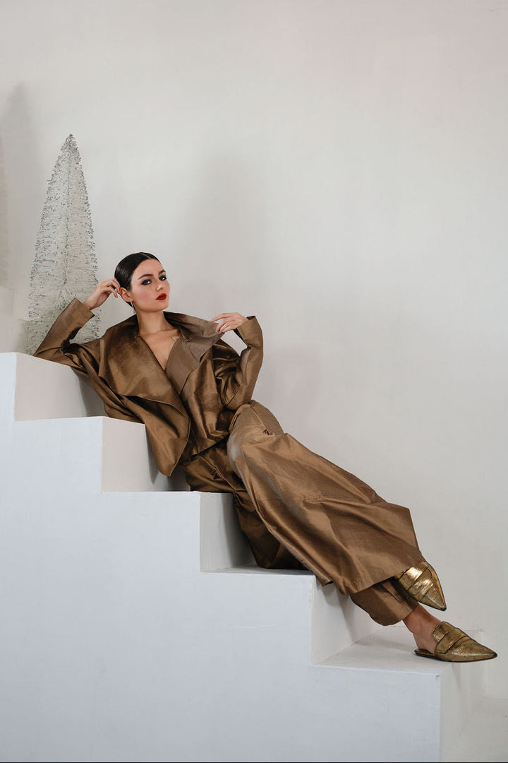 Holiday Dupioni Silk Big Pocket Pants