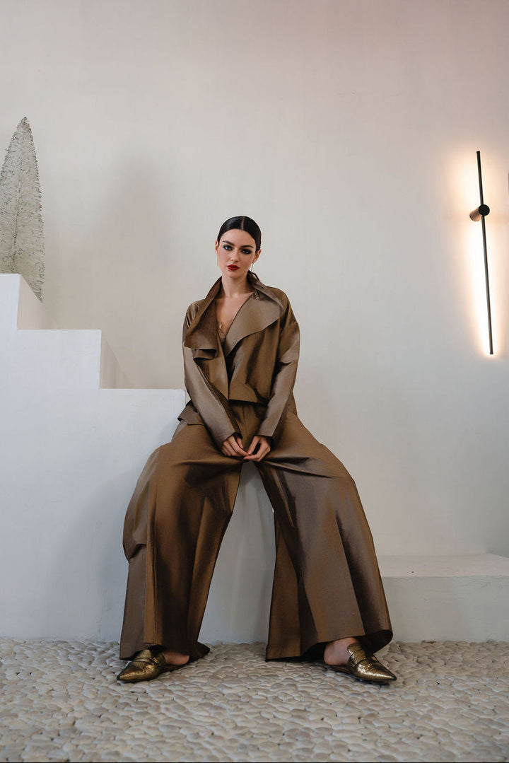 Holiday Dupioni Silk Big Pocket Pants