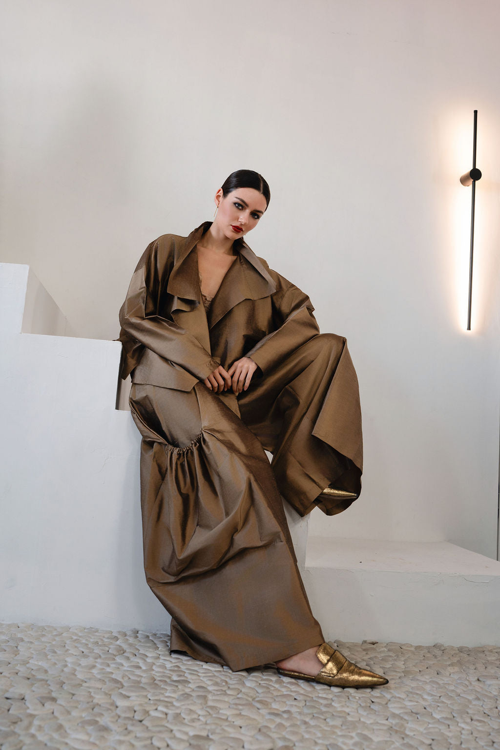 Holiday Dupioni Silk Big Pocket Pants