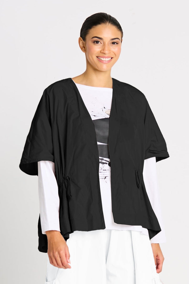 Nylon Drawstring Vest - Black