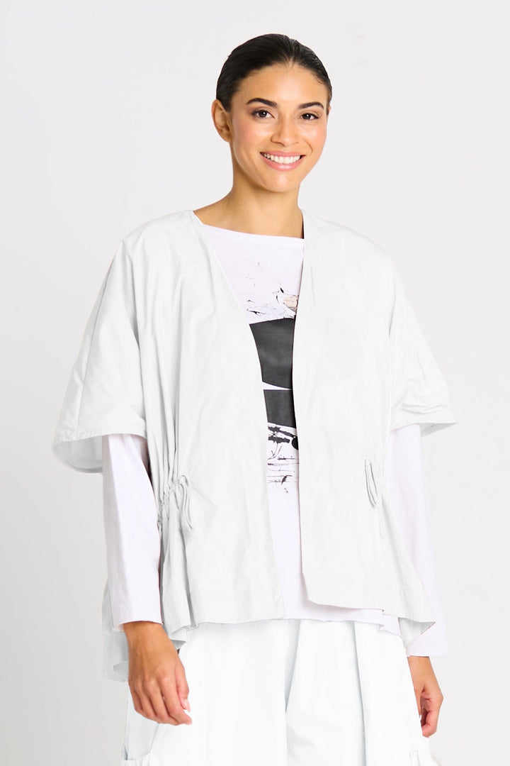 Nylon Drawstring Vest - White