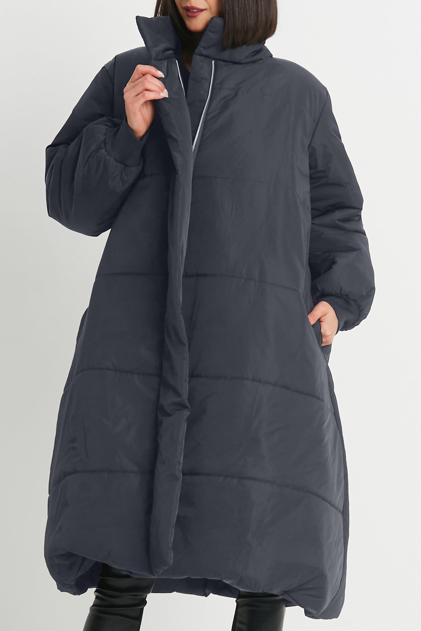 Nylon Puffer Coat