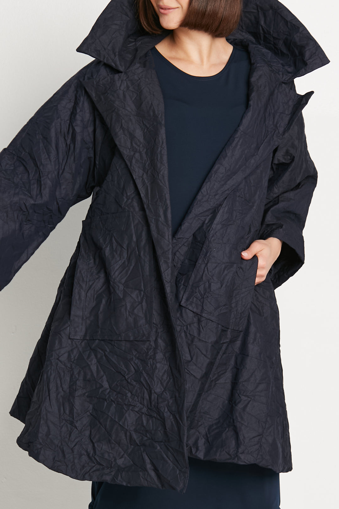 Crushed Nylon Emily Coat