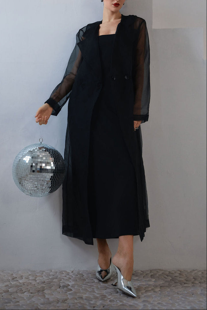 Holiday Organza Trench Coat