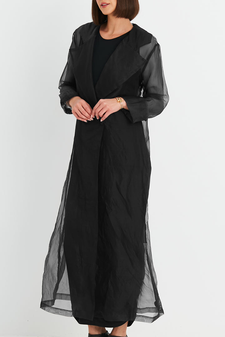 Organza Trench Coat