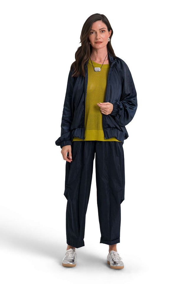 Sateen Evening Bomber - Midnight