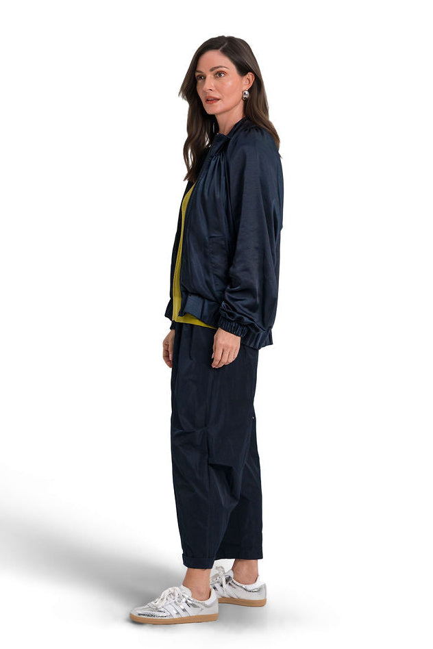 Sateen Evening Bomber - Midnight