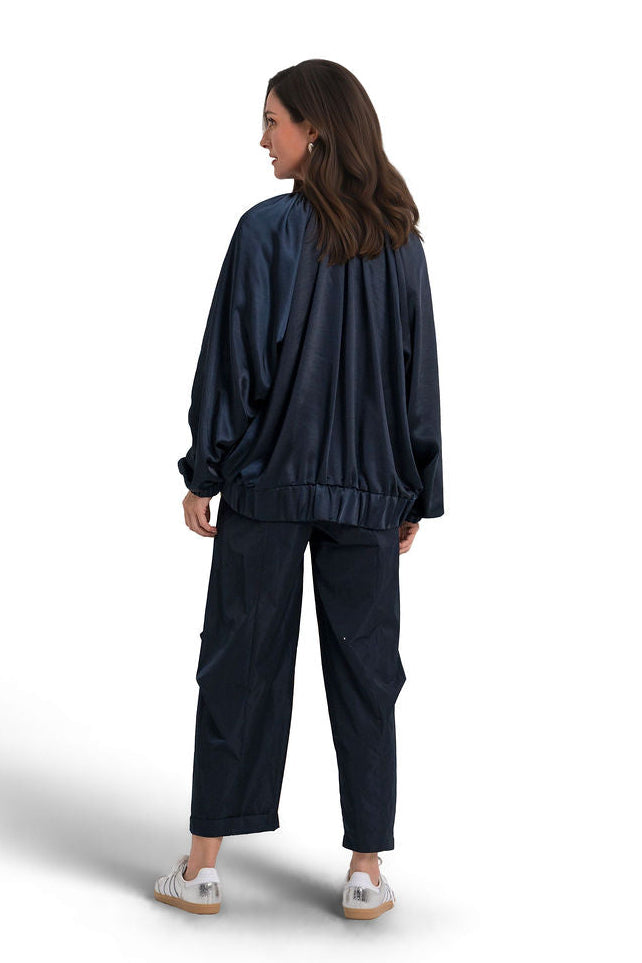 Sateen Evening Bomber - Midnight