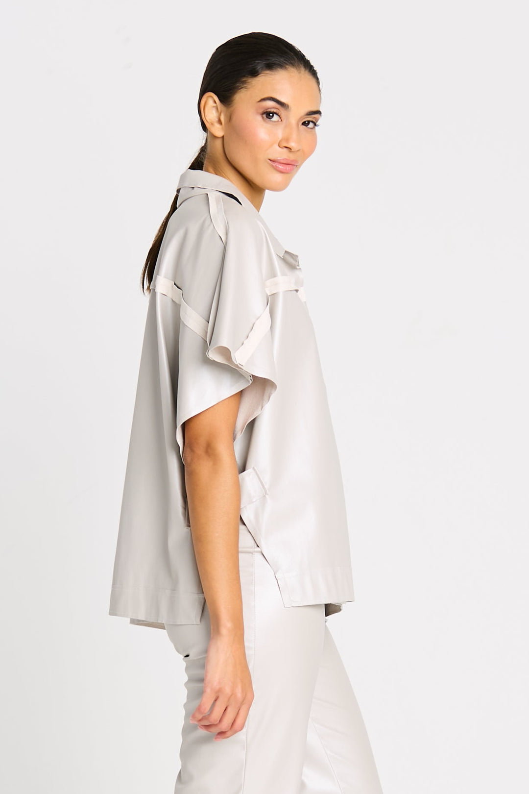 Vegan Leather Vented Jacket