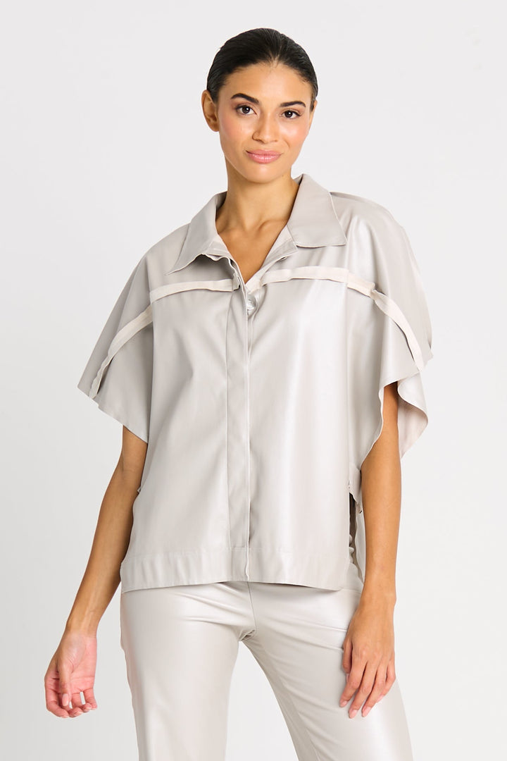 Vegan Leather Vented Jacket