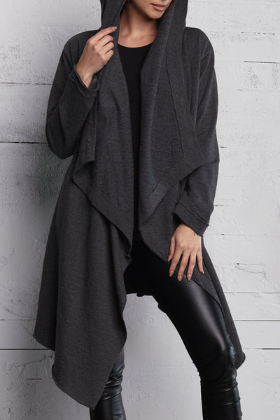 French Terry Hoodie Coat
