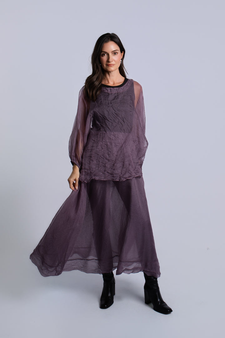 Organza Bubble Skirt - Amethyst