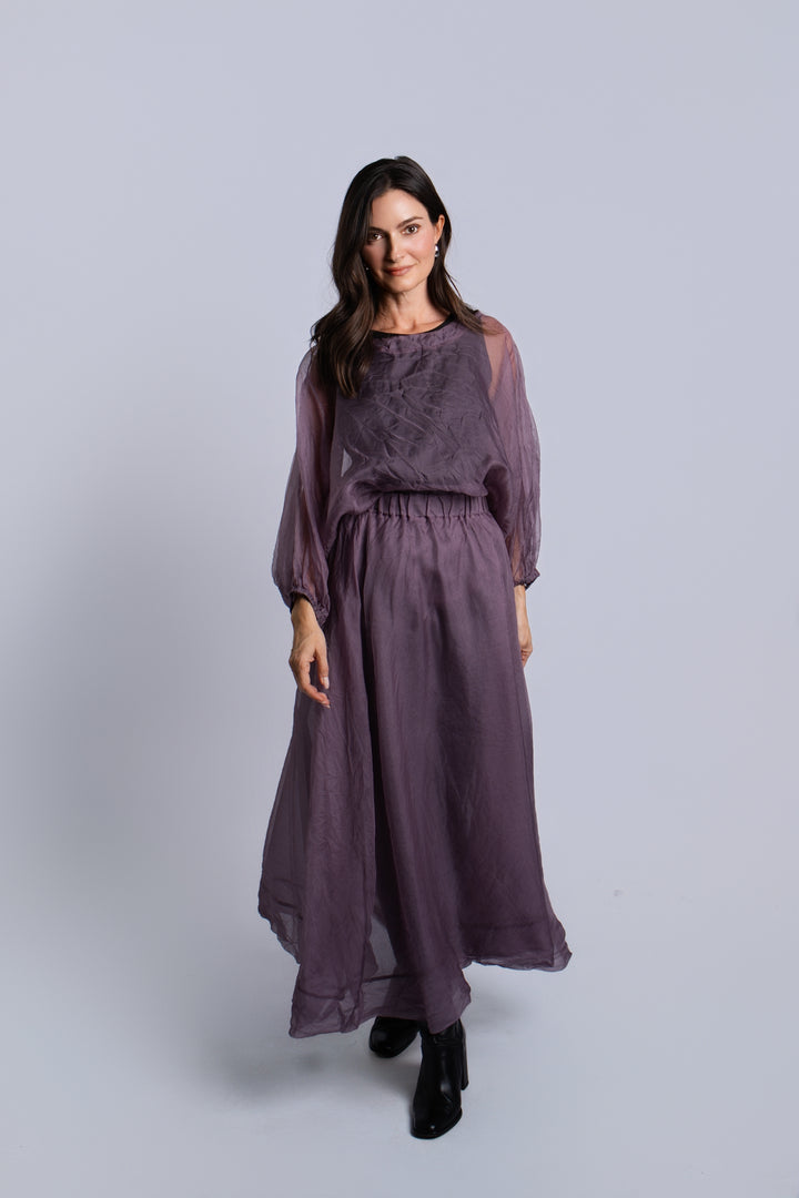 Organza Bubble Skirt - Amethyst