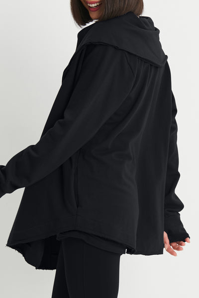 French Terry Scarf Collar Jacket