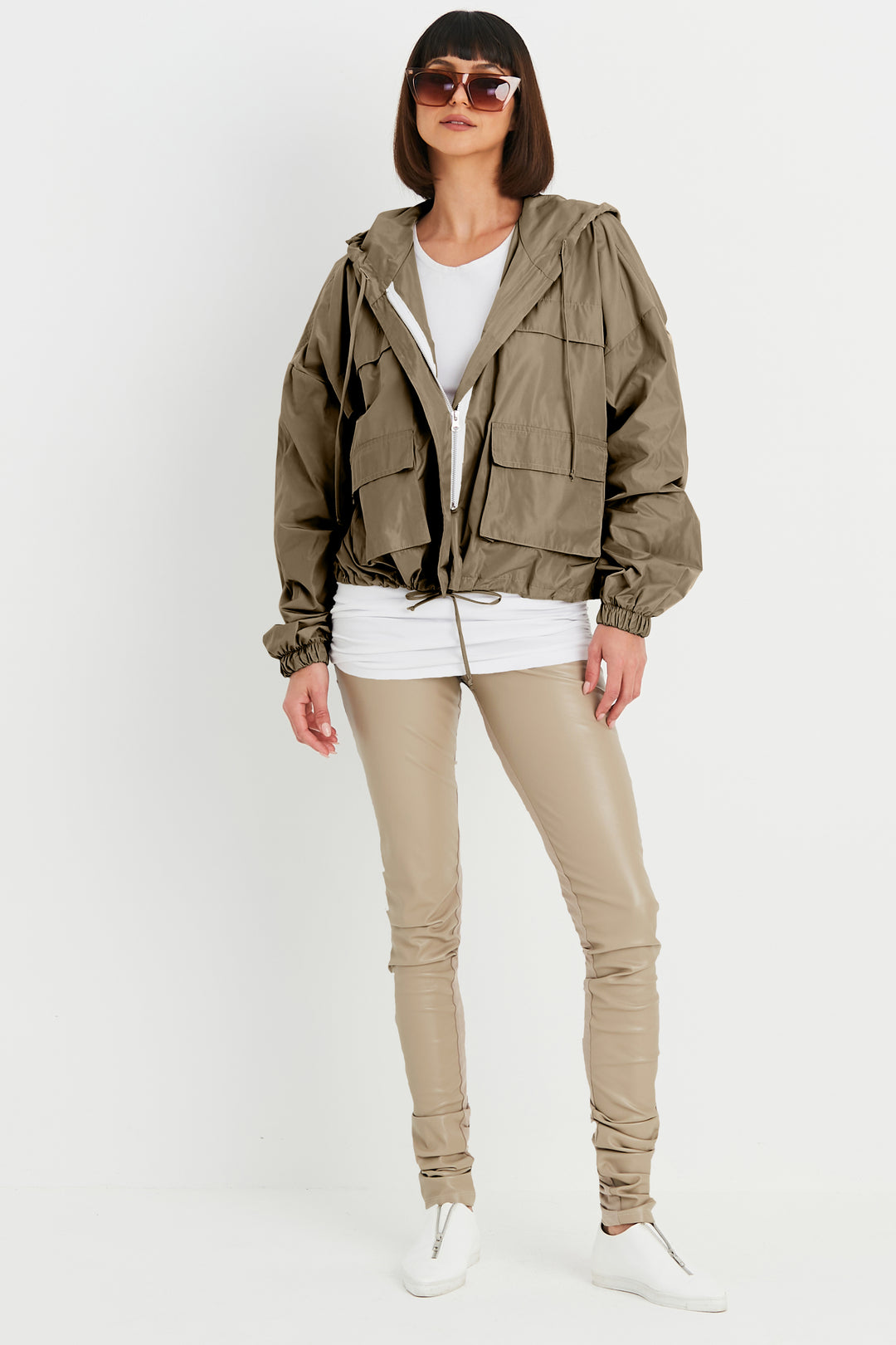 Nylon Cargo Drawstring Jacket