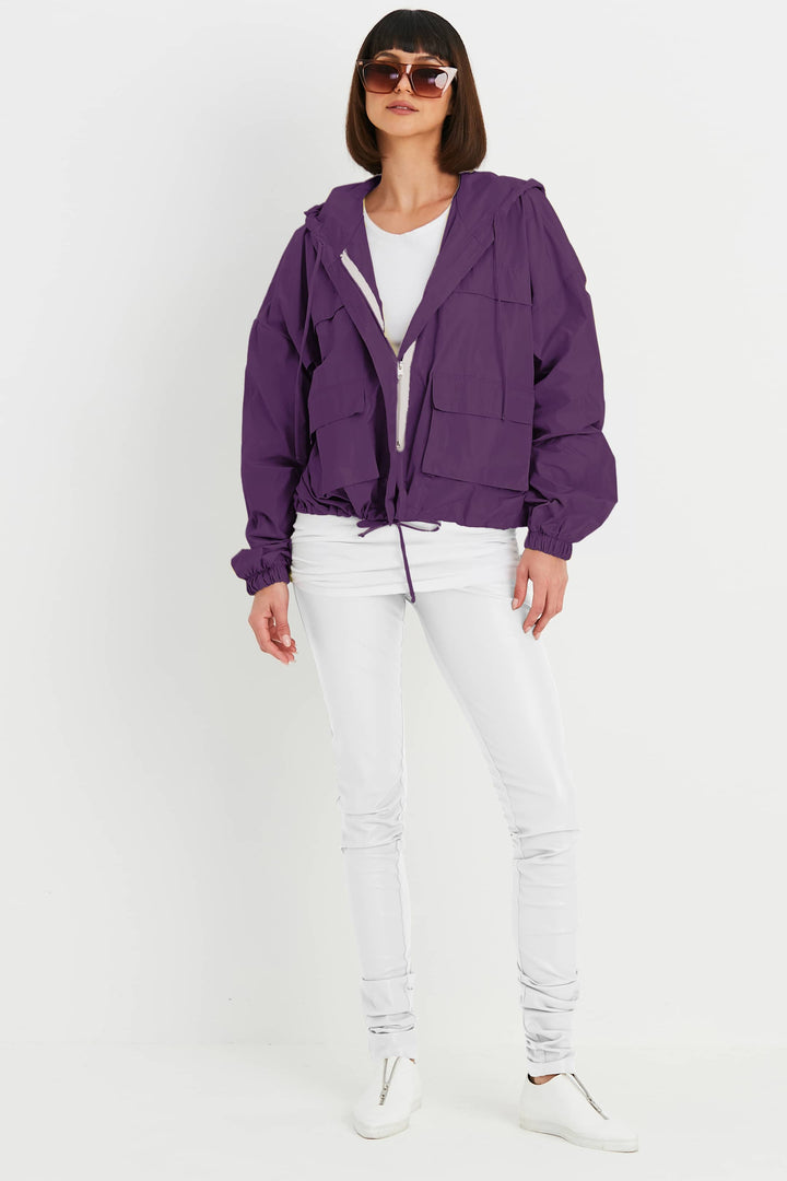 Nylon Cargo Drawstring Jacket