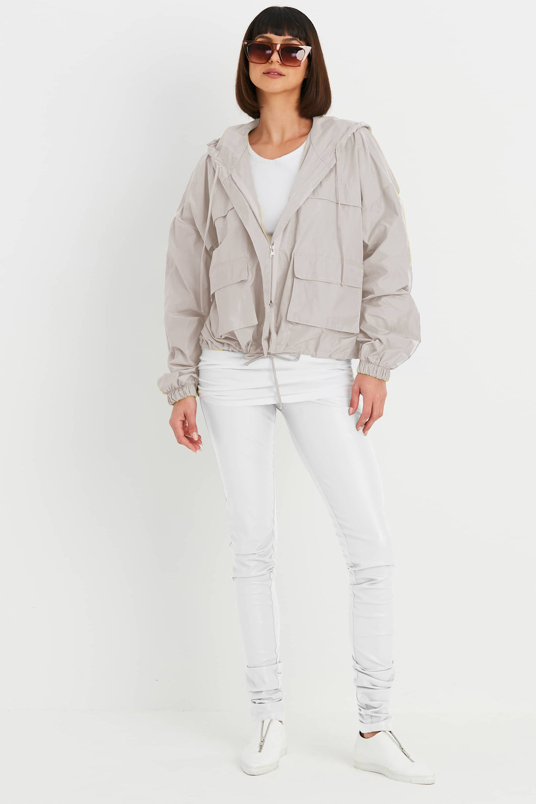 Nylon Cargo Drawstring Jacket