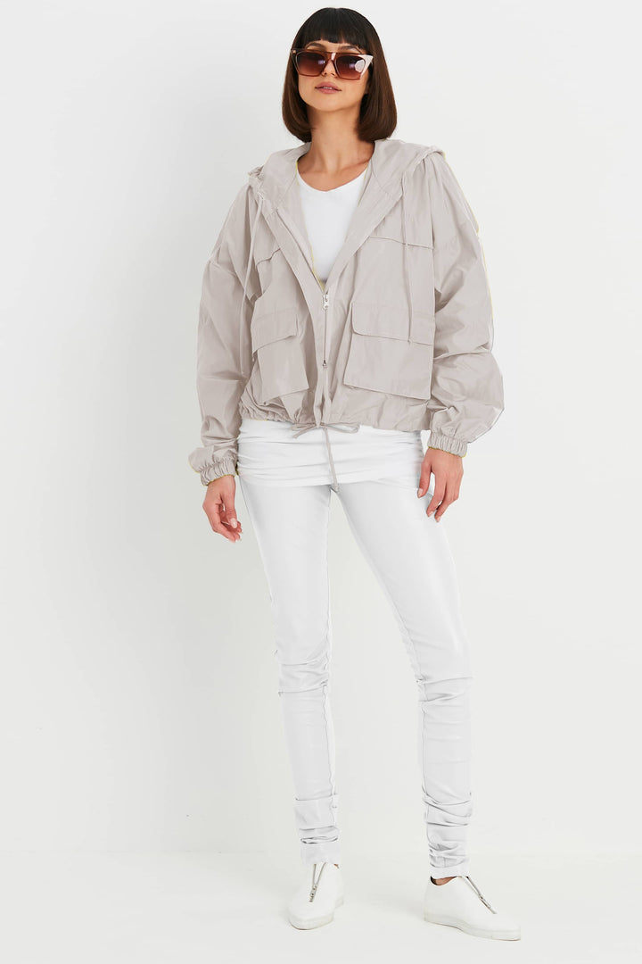 Nylon Cargo Drawstring Jacket