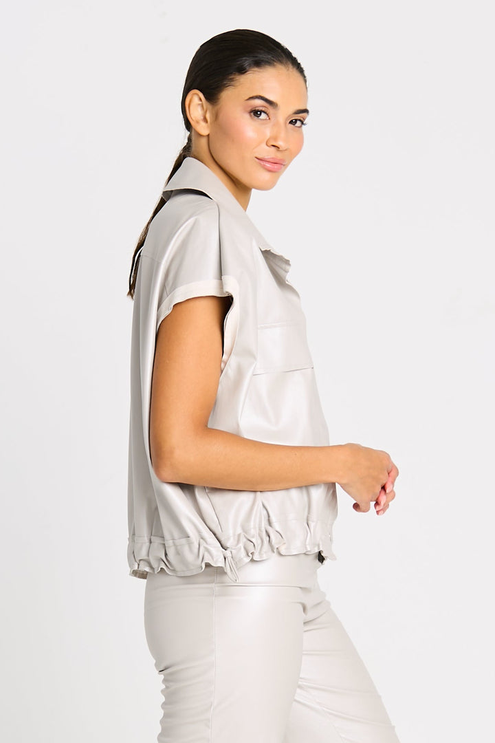 Vegan Leather Mini Cargo Vest