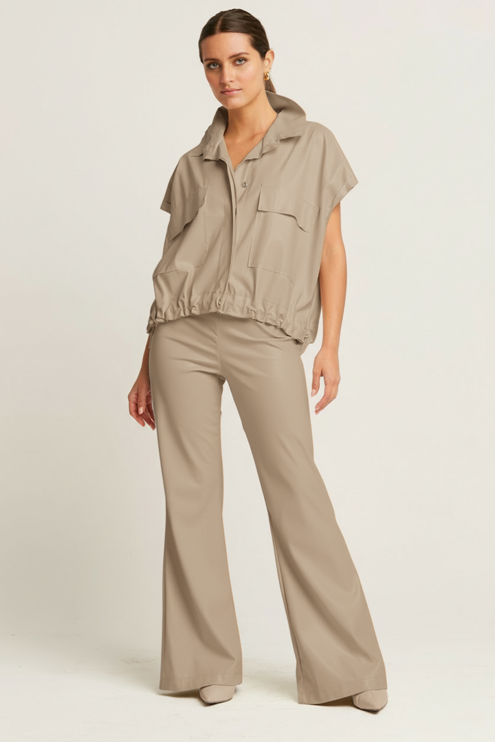 Vegan Leather Mini Cargo Vest