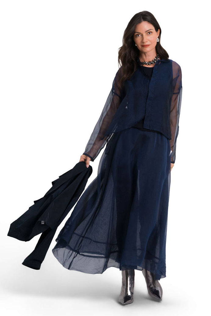 Organza Menz Shirt - Midnight