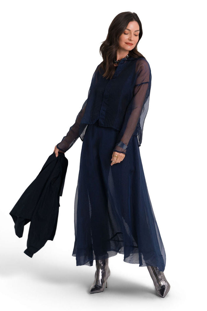 Organza Menz Shirt - Midnight