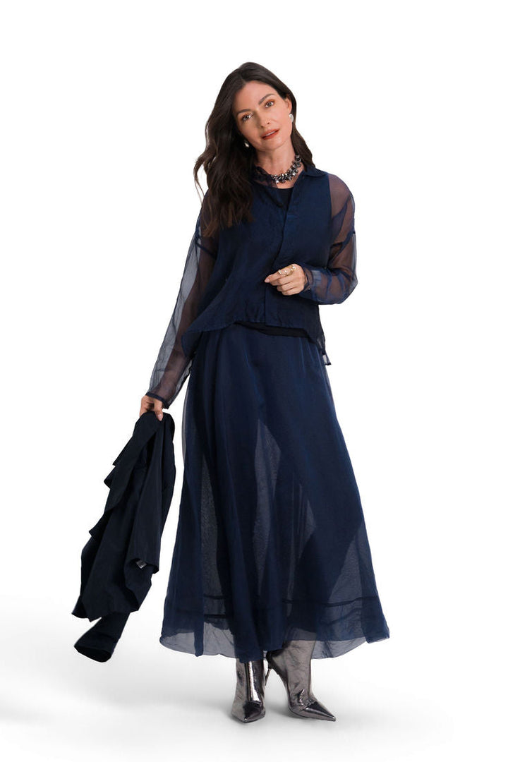 Organza Bubble Skirt - Midnight