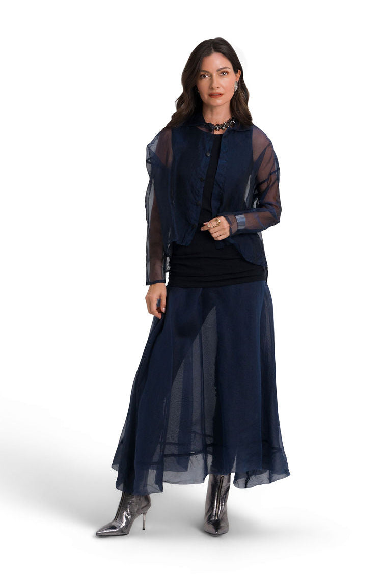 Organza Bubble Skirt - Midnight