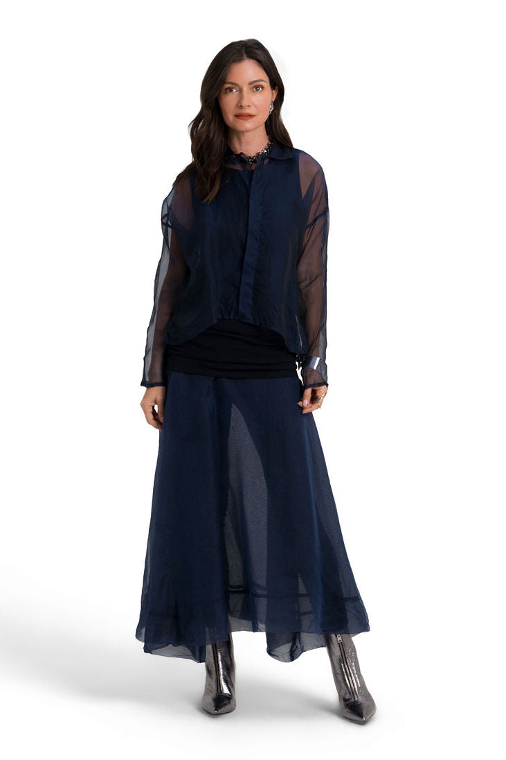Organza Bubble Skirt - Midnight