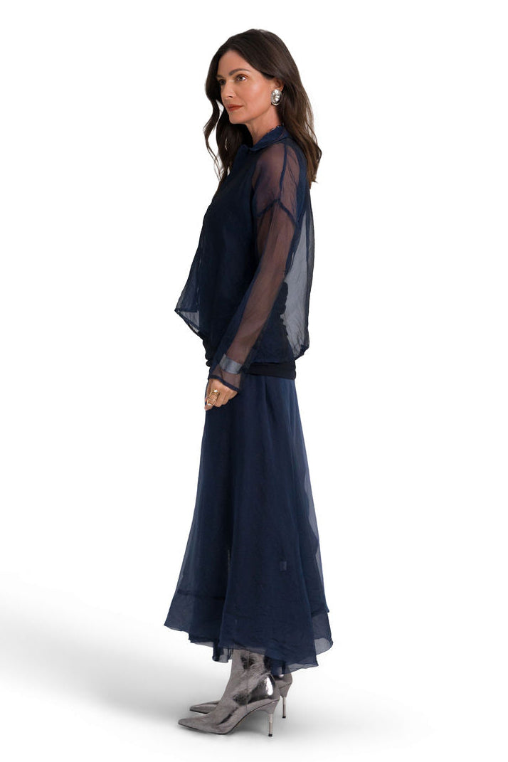 Organza Menz Shirt - Midnight