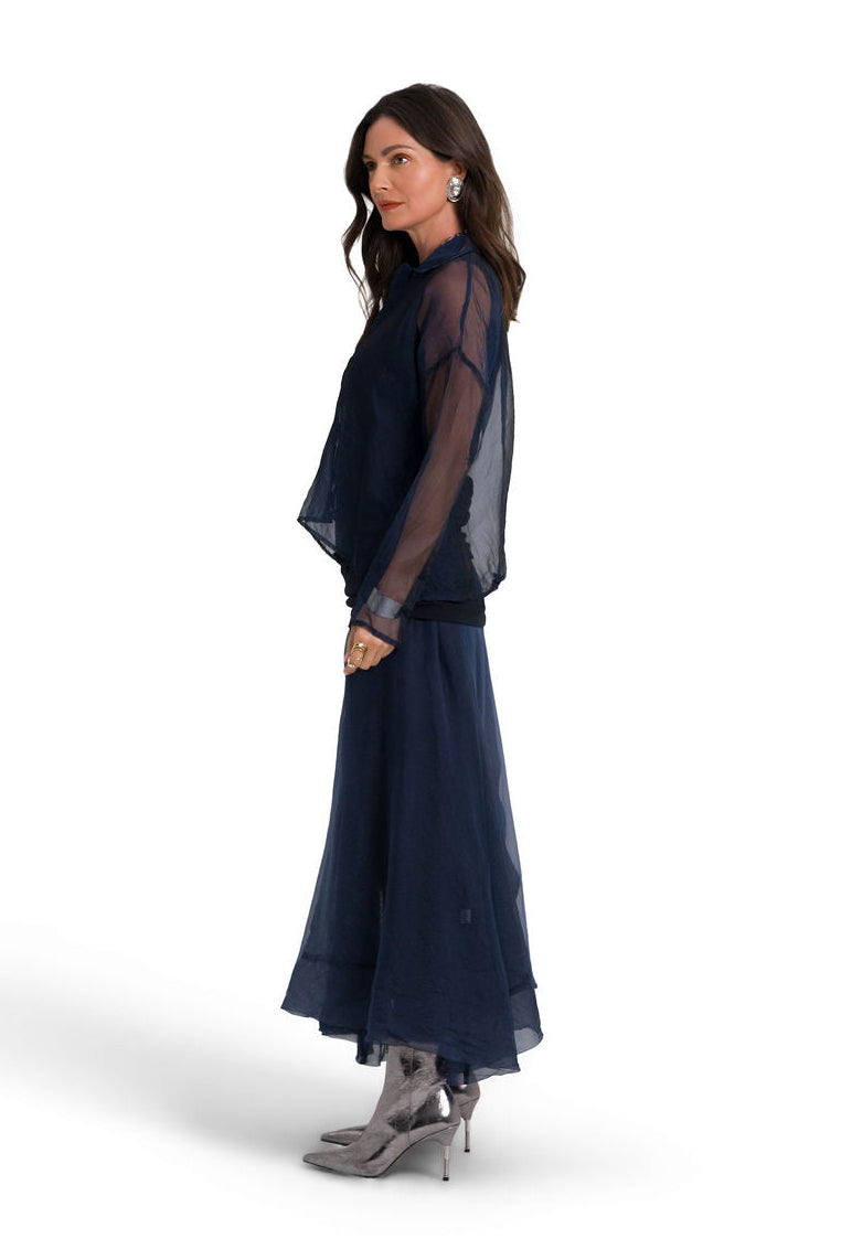 Organza Bubble Skirt - Midnight