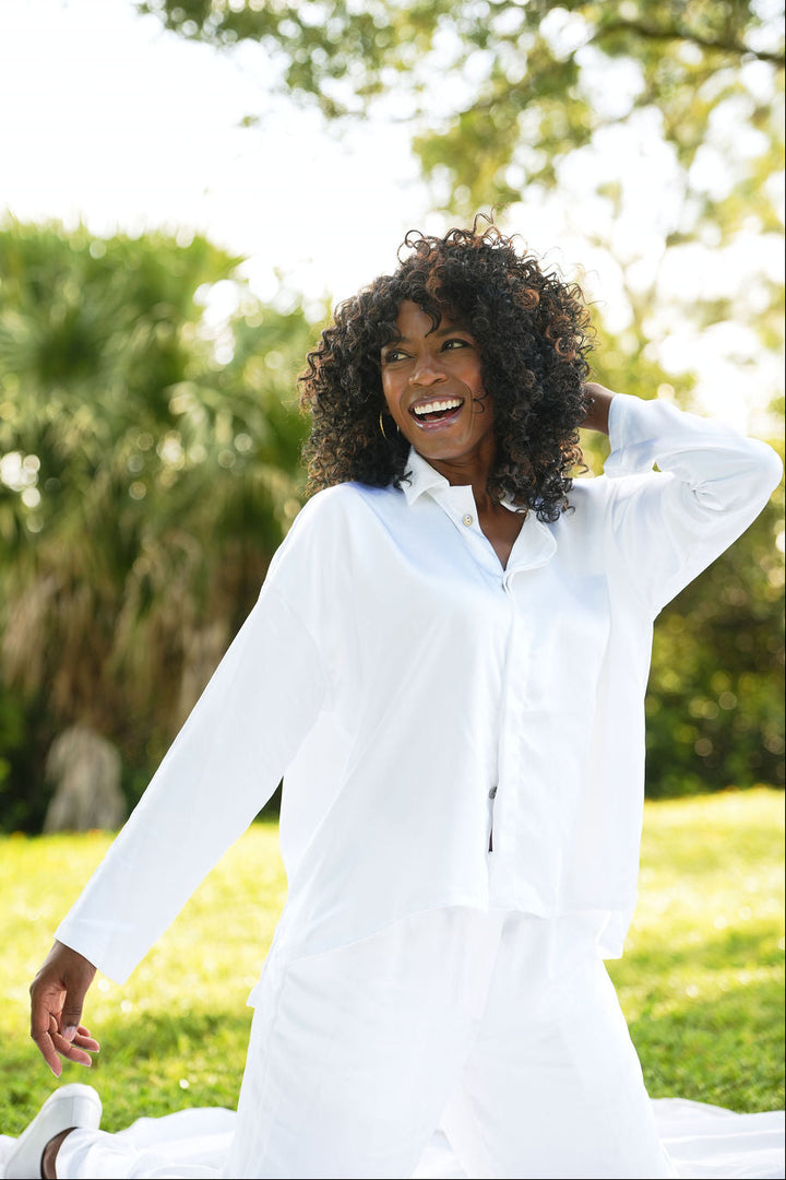 Sateen Menz Shirt - White